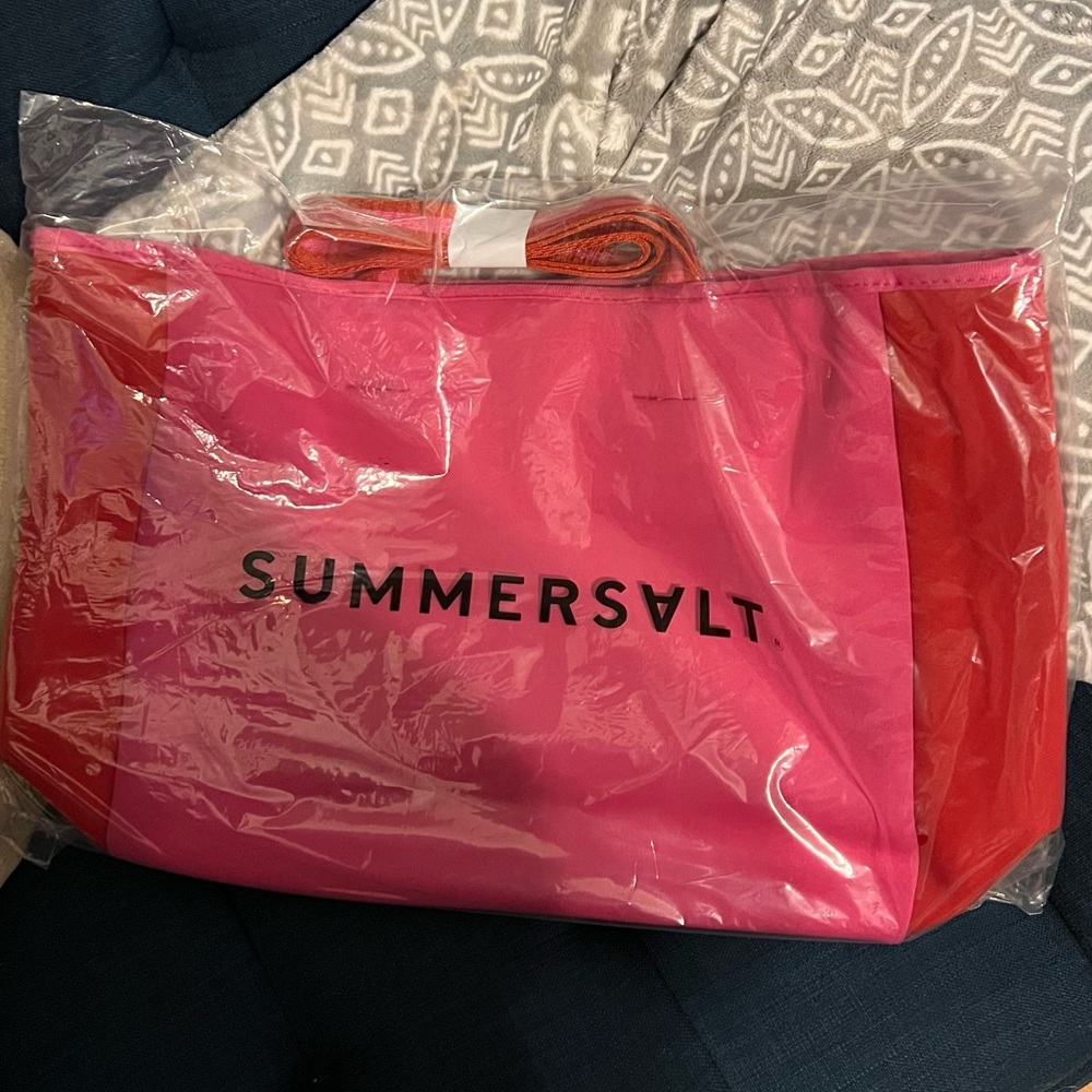Summersalt Neoprene Summer Bag, New Pink and Red
